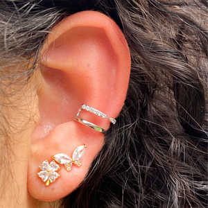 
                  
                    Lennon in Silver - Diamond-ish Spike and Solid Ear Cuff
                  
                