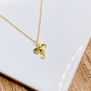 
                  
                    Lena in Gold - Minimalist Elephant Necklace
                  
                