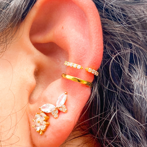 
                  
                    Lennon in Gold - Diamond-ish Spike and Solid Ear Cuff
                  
                
