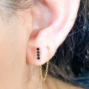 
                  
                    Roxanne in Black and Gold - Threader Earrings
                  
                